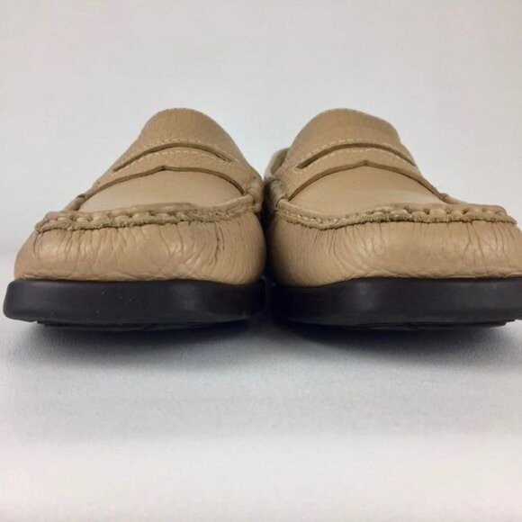 Rockport Tan Camel Pebbled Leather Penny Loafers 7.5 - Picture 5 of 15